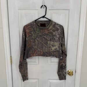 Tribe Kelley Camo Long Sleeve Crop Top